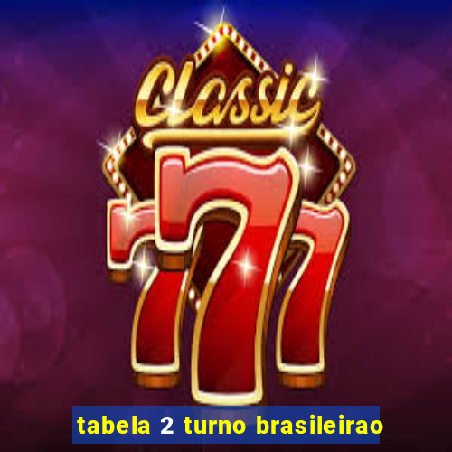 tabela 2 turno brasileirao